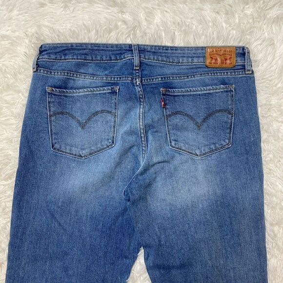 Levis 714 Straight Jeans Womens Size 32x32 Mid Rise Medium Blue Denim - Picture 7 of 11